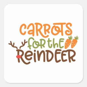 Carrots for the Reindeer Christmas Sticker – Cute 