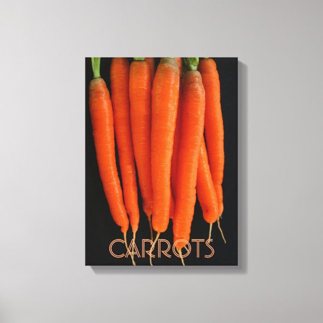 Carrots from our garden canvas print (Front)
