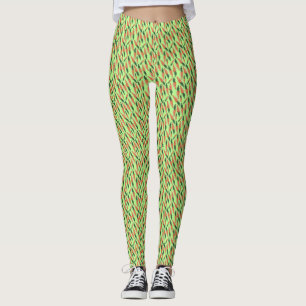 Carrots Green Leggings - Easter Yoga Pants