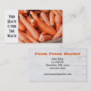 Carrots In Wooden Crate Business Card