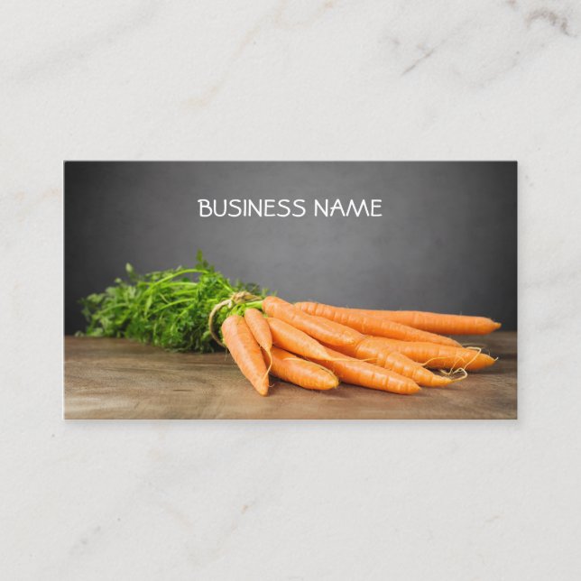 Carrots/ Organic Farm Business Card Template (Front)