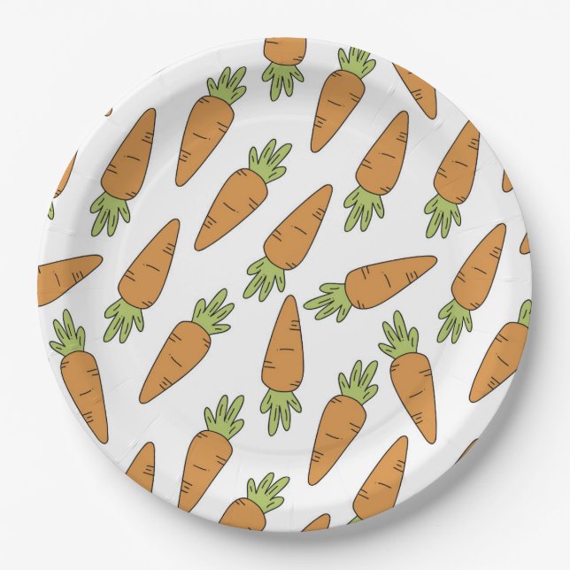 Carrots Paper Plate (Front)