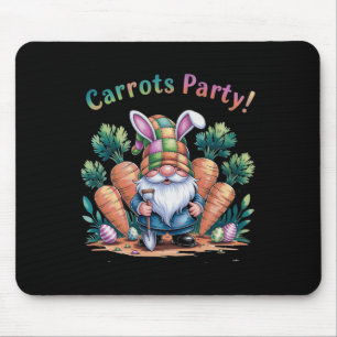 Carrots Party Easter Gnome  Mouse Mat
