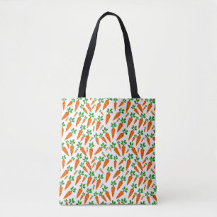 Carrots pattern tote bag