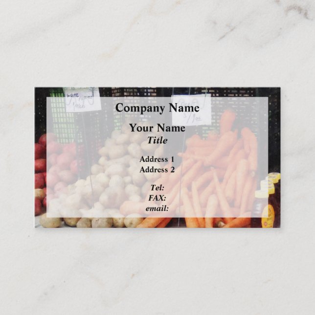 Carrots, Potatoes and Honey Business Card (Front)