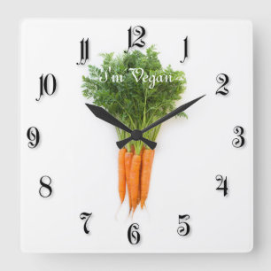 Carrots Square Wall Clock