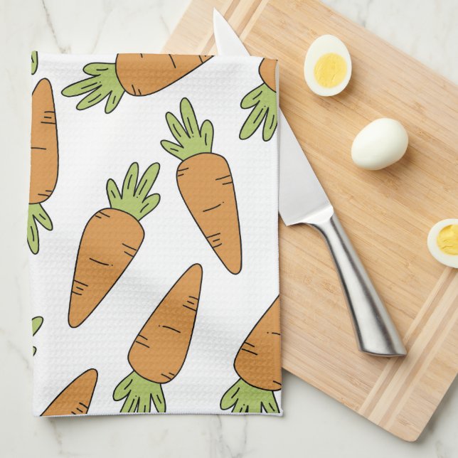 Carrots Tea Towel (Quarter Fold)