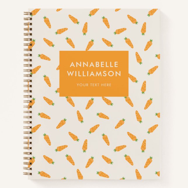 Carrots Vegetables Personalised Notebook (Front)