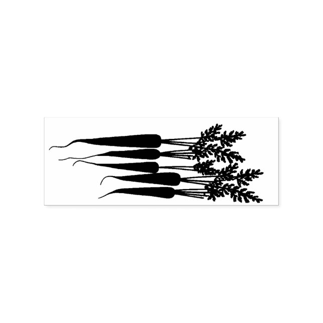 Carrots Vegetarian Vegan  Rubber Stamp (Imprint)
