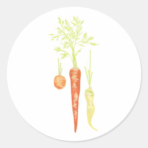 Carrots Veggies Classic Round Sticker