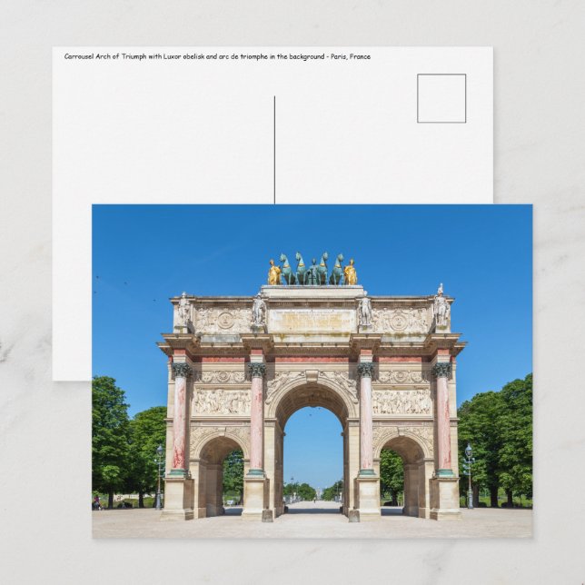Carrousel Arch of Triumph in Paris, France Postcard (Front/Back)