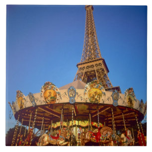 Carrousel, Eiffel Tower, Paris, France Tile