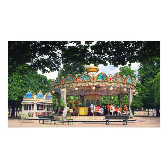 Carrousel in the Tuileries, Paris, France Photo Print (Front)