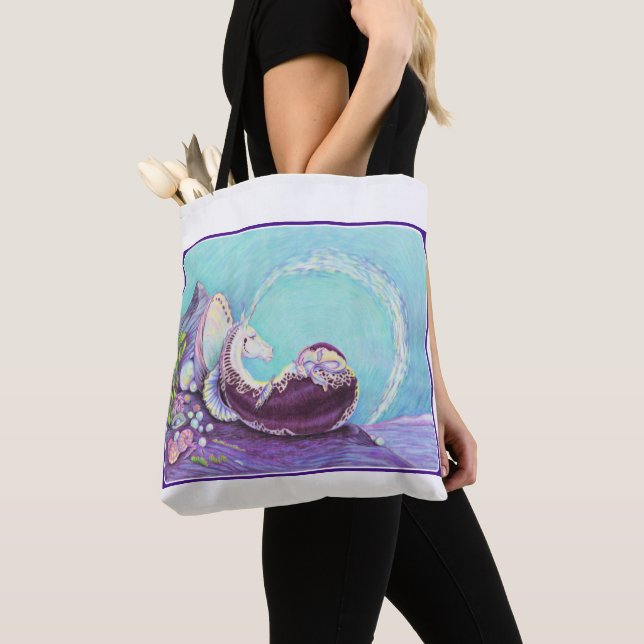 carry all tote Lullaby WaterHorse (Close Up)