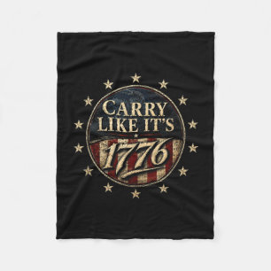Carry like it's 1776 patriotic vintage freedom  fleece blanket