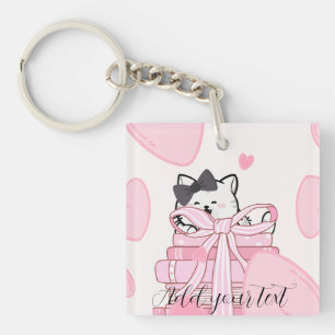 Carry Love & Books – Cat Acrylic Keychain