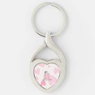 Carry Love & Books – Cat Twisted Heart Keychain