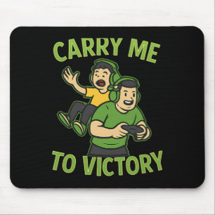 Carry Me To Victory Gamer Esports Graphic Design 1 Mouse Mat