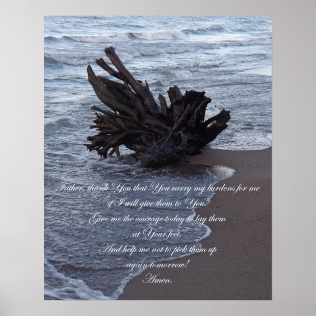 Carry my burdens Inspirational poster (Front)