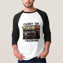 Carry on Cruising T-Shirt. Black, red or blue.