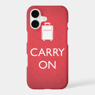 CARRY ON - Luggage - Funny Red
