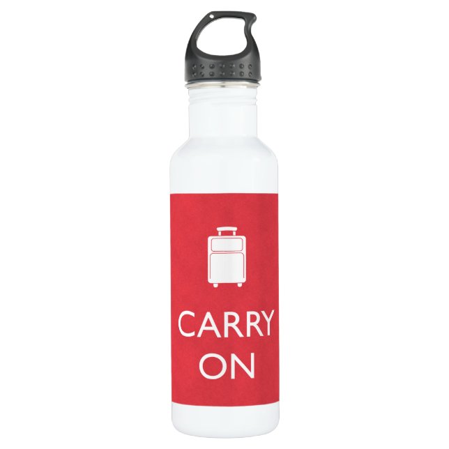 CARRY ON - Luggage - Funny Red 710 Ml Water Bottle (Front)
