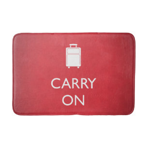 CARRY ON - Luggage - Funny Red Bath Mat