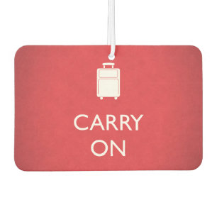 CARRY ON - Luggage - Funny Red Car Air Freshener