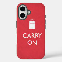 CARRY ON - Luggage - Funny Red