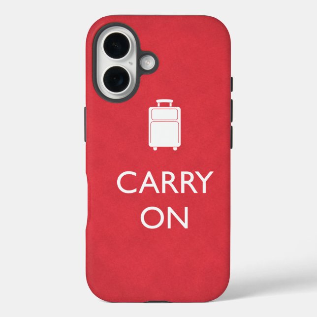 CARRY ON - Luggage - Funny Red Case-Mate iPhone Case (Back)