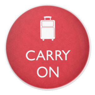 CARRY ON - Luggage - Funny Red Ceramic Knob