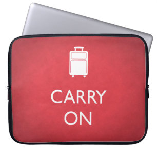 CARRY ON - Luggage - Funny Red Laptop Sleeve