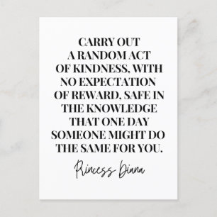 Carry out a random act of kindness  postcard