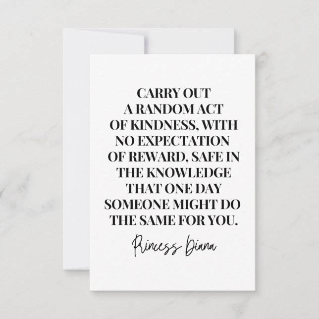 Carry out a random act of kindness  thank you card (Front)