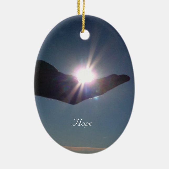 Carry sunshine, hope and inspiration with you! ceramic tree decoration (Back)