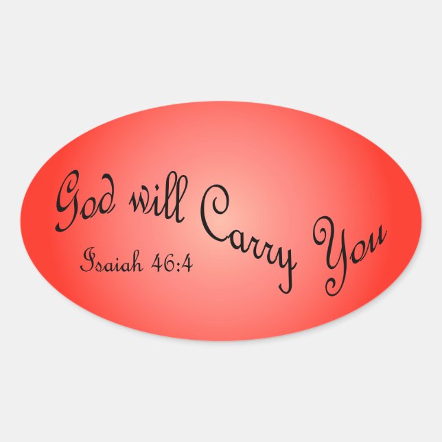 Carry You Oval Sticker (Front)