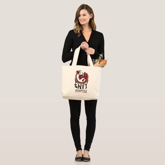 Carry Your Sin Envy  Large Tote Bag (Front (Model))