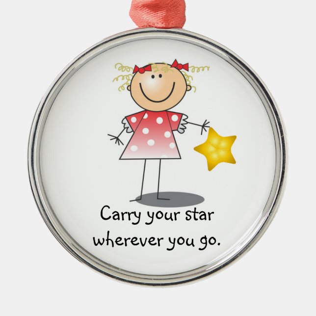 Carry Your Star Empowering Girl Ornament (Front)