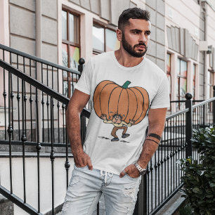 Carrying A Large Pumpkin Mens T-Shirt