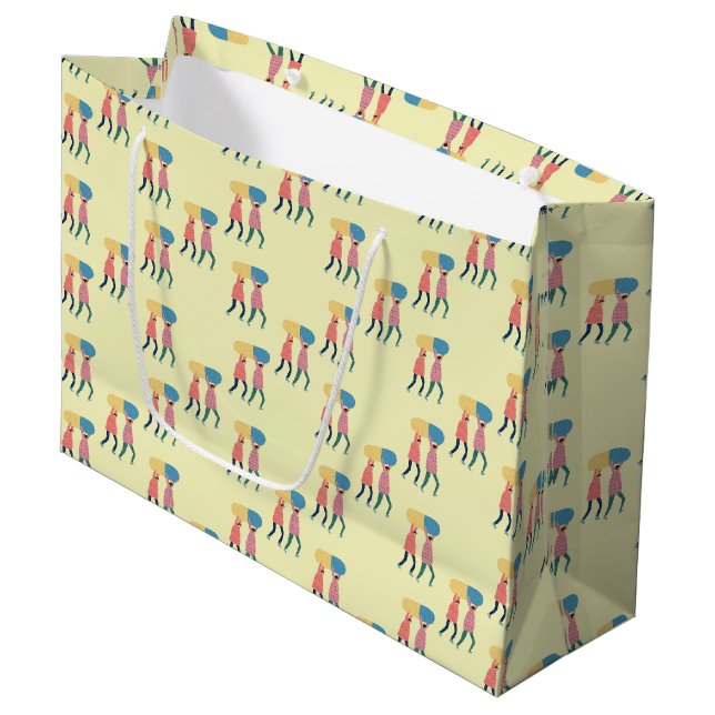 Carrying A Pill Pattern Large Gift Bag (Front Angled)