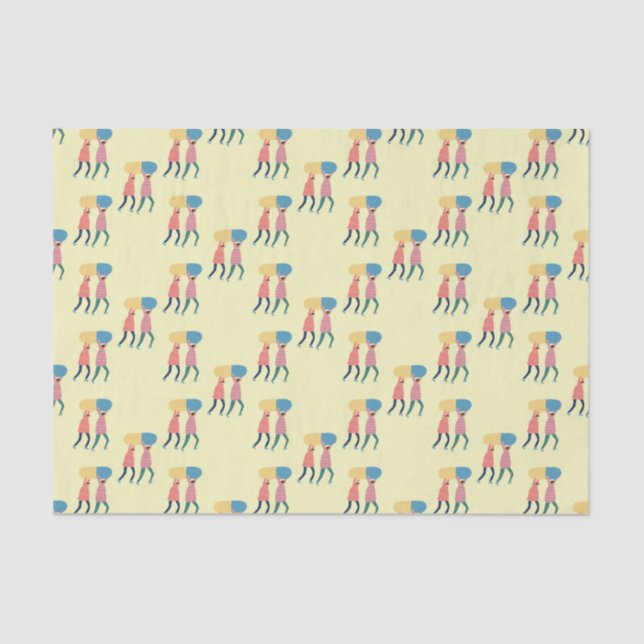 Carrying A Pill Pattern Tissue Paper (Front)
