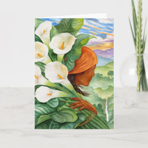Carrying Calla Lilies Card