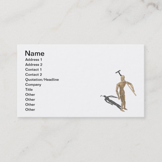 Carrying Garden Hoe Business Card (Front)