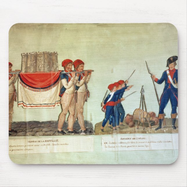 Carrying of the Model of the Bastille Mouse Mat (Front)