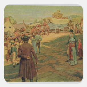 Carrying Powder to Perry at Lake Erie, 1911 Square Sticker