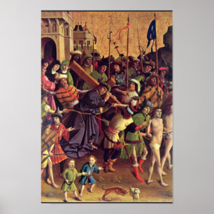 Carrying The Cross By Meister Der Darmstädter Pas Poster