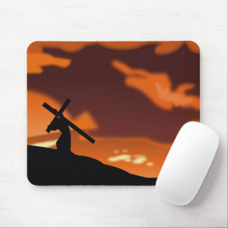 Carrying the Cross Mouse Mat