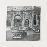 Cars and ancient monuments Rome Italyvintage, ital