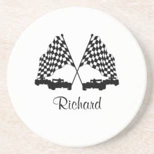 Cars and Chequered Flag Race Personal Coaster