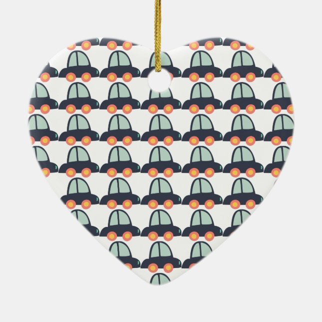 Cars and More Cars Ceramic Tree Decoration (Back)